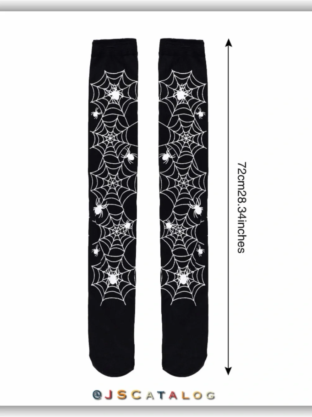 Red Halloween Bat-Print Thighhigh Socks